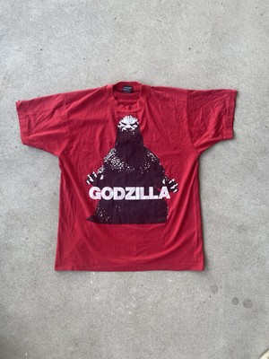Vintage 90s Godzilla Kaiju T-Shirt Red size xl -image
