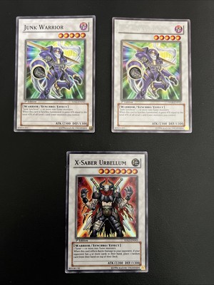 Yu-Gi-Oh! 1st Edition Card Lot - X-Saber Urbellum 5DS2-EN043 + x2 Junk Warriors-image
