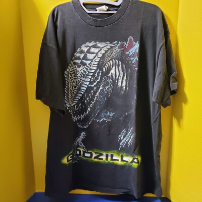Vintage  Godzilla Black Graphic Movie T-Shirt-image