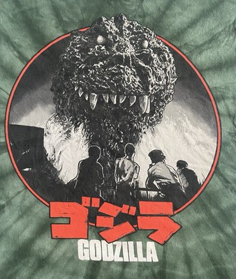 Green Tie Dye Cavity Colors Godzilla T Shirt Size Medium-image