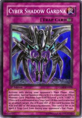 Cyber Shadow Gardna - CDIP-EN058 - Super Rare - 1st Edition NM YuGiOh!  Booster -image