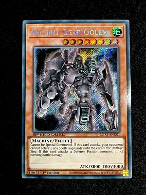 🔥 YUGIOH • ANCIENT GEAR GOLEM • SECRET RARE • SGX1-END01 • 1st EDITION • NM 🔥-image