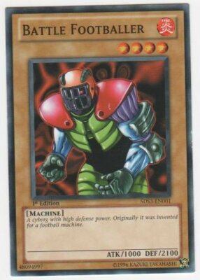 3 x Battle Footballer - 5DS3-EN001 - Common - 1st Edition Near Mint, English-image