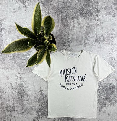 Maison Kitsune Paris Palais Royal Classic Luxury White Graphic T Shirt Tee-image
