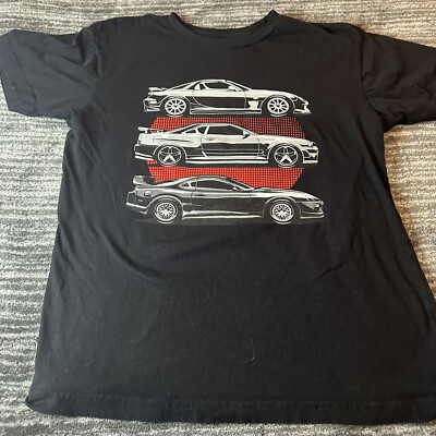 Turner Cult Shirt Mens Medium Cars Sun Black Short Sleeve Racing Casual Top-image