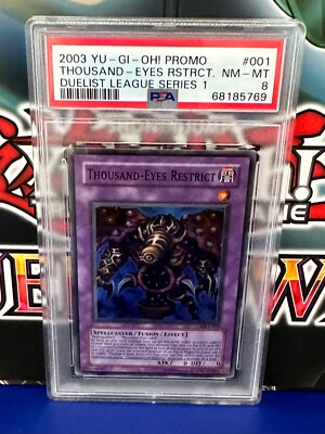 Yugioh 2003 Thousand-Eyes Restrict DL1-001 Super Rare PSA 8!-image