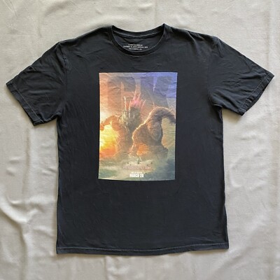 2024 Godzilla King Kong Movie T Shirt Mens Size Large Black Movie Promo-image
