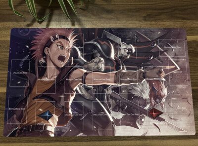 YGO 5d's Duel Playmat Crow Hogan CCG TCG Mat Trading Card Game Mat & Bag-image