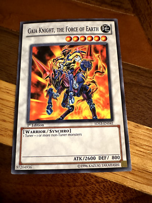 Gaia Knight, the Force of Earth 5DS3-EN041 1st Edition Common VLP + BONUS-image