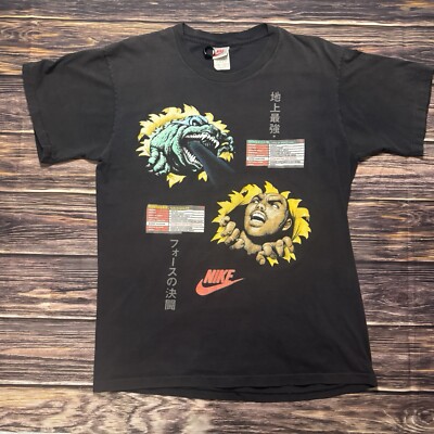 Vintage Nike 1992 Godzilla Vs Charles Barkley T Shirt Size Large-image