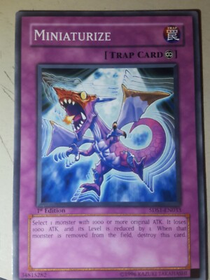 5DS1-EN033 Yugioh! MINIATURIZE 1st Edition CONTINUOUS TRAP CARD Near Mint x1-image
