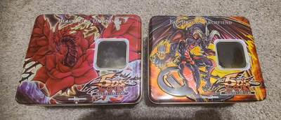 Yugioh 2008 5d's Black Rose Dragon and Red Dragon Archfiend Collector's Tin-image