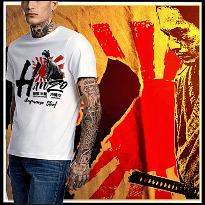 Samurai T-Shirt deadly warrior with sword Bushido Code Japanese steel stance tee-image
