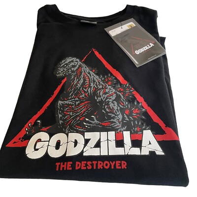 Godzilla THE DESTROYER Japan limited Short sleeve T-shirt BANDAI Black-image