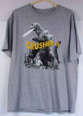 Godzilla 'Crushed it' T-shirt; Toho Co. - 90% Cotton 10% Polyester-image