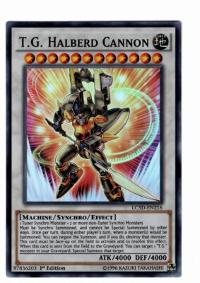 Yugioh 1X T.G. Halberd Cannon - Super Rare - 1st Edition - LC5D-EN216- Near Mint-image