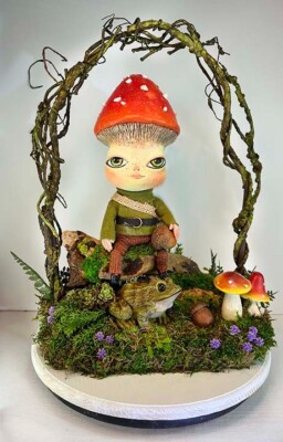 OOAK Fantasy Polymer Clay Sculpture Mixed Media-image