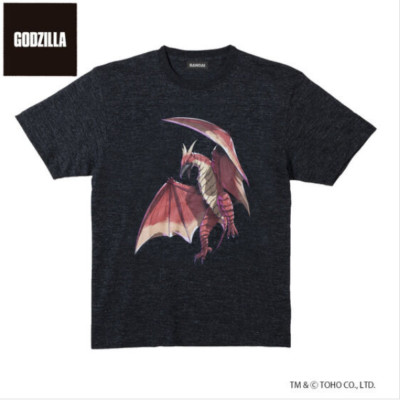 Godzilla vs. Mechagodzilla Deformed Art T-Shirt Rodan Pattern TOHO Godzilla JP-image