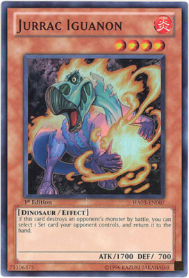 Yu-Gi-Oh Card - HA03-EN007 - JURRAC IGUANON (super rare holo) - NM-image