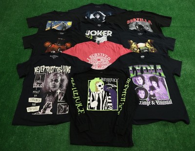 Lot Of 10 NEW Mens Horror Movie T Shirt Size Medium Scary Beetlejuice Freddys-image