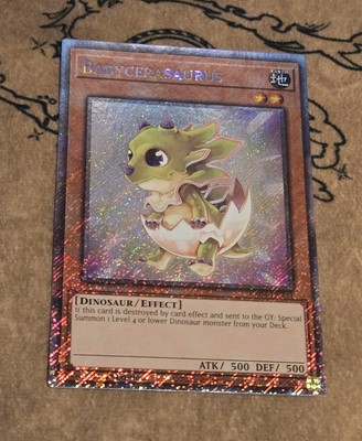 Yugioh Babycerasaurus RA04-EN131 1st Edition Platinum Secret Rare NM Presale-image