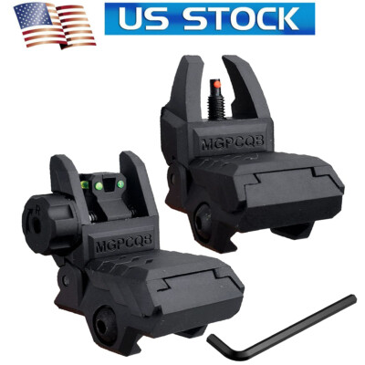 Foldable Fiber Optics Sights Flip-up Polymer Sight For 20mm Rails-image