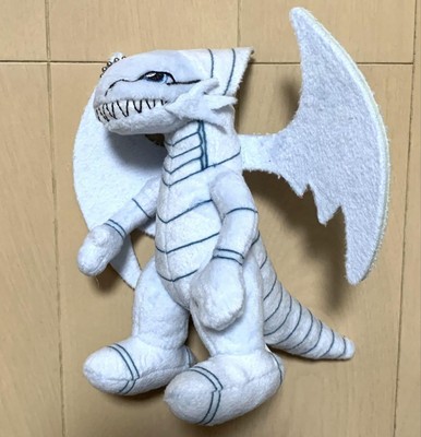 Blue Eyes Plush Toy YuGiOh White Dragon Keychain Used No Tags-image