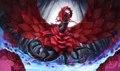 Anime trading card games yugioh 5ds black rose dragon CCG Gaming Mat Desk-image