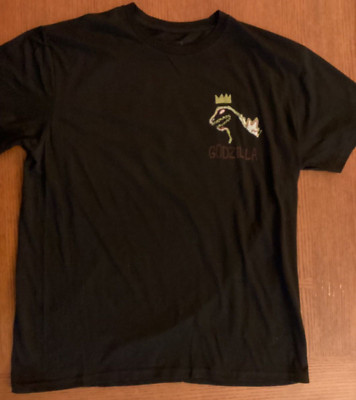 Godzilla x Basquiat Crown Toho Brand Black T Shirt size L NWOT-image