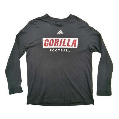 Adidas Gorilla Football Shirt Mens Large Long Sleeve Black Crewneck Sports NCAA-image