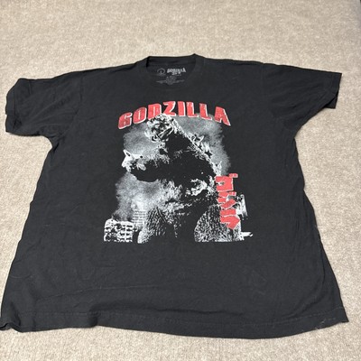 Classic Godzilla Japanese Kaiju Monster TOHO Black T-Shirt Sz XL-image