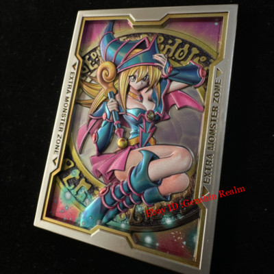 Anime Yu-Gi-Oh! Black Magician Girl Metal Embossed 3D Region Center Card-image