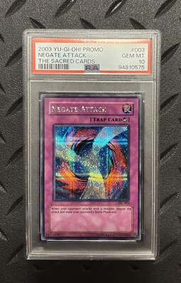 PSA 10 GEM MINT 2003 Negate Attack YuGiOh TSC-003 Prismatic Secret Rare-image