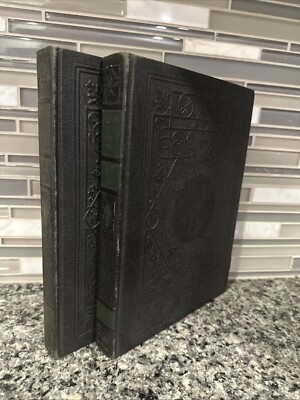 Compton's Pictured 📚Encyclopedia Fact Index 1949 Vol #7#8 Black Embossed💫VG-image