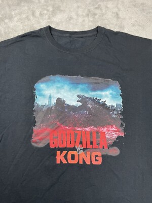 GODZILLA VS KONG MENS SHIRT SIZE LARGE (no Tag) PRE-OWNED Black-image