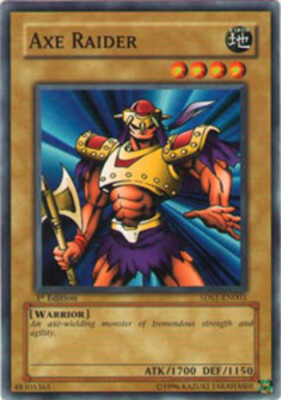 Yugioh! MP Axe Raider - 5DS1-EN003 - Common - Unlimited Edition Moderately Playe-image