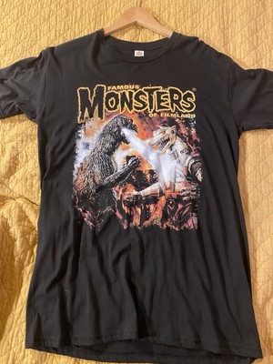 GODZILLA T-SHIRT Official from Famous Monsters Captain Co Mens size L  New Cond -image