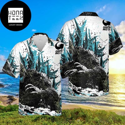Godzilla Minus One Black And Blue Classic 2024 Trending Hawaiian Shir-image