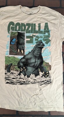 GODZILLA in the Water White T-shirt ~Never Worn~ S M L XL 2XL-image