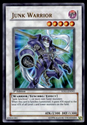 Yu-Gi-Oh! 1st Edition Junk Warrior #5DS1-EN041 Light Play-image
