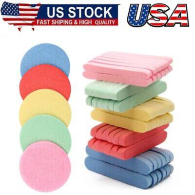120 Pcs Facial Sponge Compressed, 5 Colors Face Cleansing Sponge Makeup Facial-image