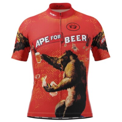 Men's M King Kong 1933 Movie Ape for Beer Cycling Bike Jersey Godzilla Kaiju NWT-image