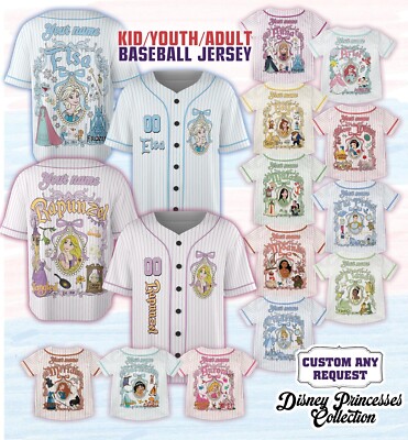 Custom Mickey Fantasia Disney Baseball Jersey Magic Kid Men Women Gift NEW-image