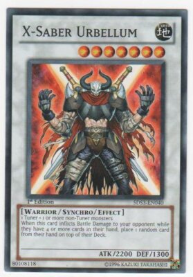 3 x X-Saber Urbellum - 5DS3-EN040 - Common - 1st Edition Near Mint, English-image