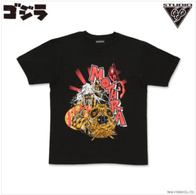 Godzilla T-shirt Mothra Larva feat.STUIDO 696 Black TOHO Godzilla Store Monster-image