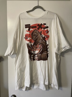 Godzilla With Ramen Popculture Graphic T-Shirt-image