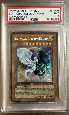 2007 Yu-Gi-Oh! GX Vol. 1 YG01-EN001 Light and Darkness Dragon Secret Rare PSA 9-image