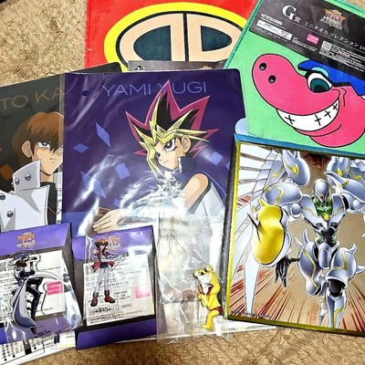 YuGiOh! Ichibankuji Acrylic Stand Clear File Set Character Goods Card Collage-image