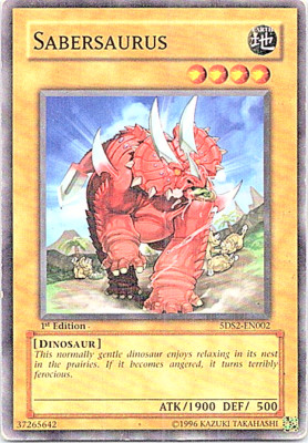 Sabersaurus 5DS2-EN002 Yu-Gi-Oh! Heavy Play 1st Edition-image