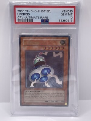YUGIOH PSA 10 2005 UFOROID CRV-EN010 Ultimate Rare 1st Edition-image